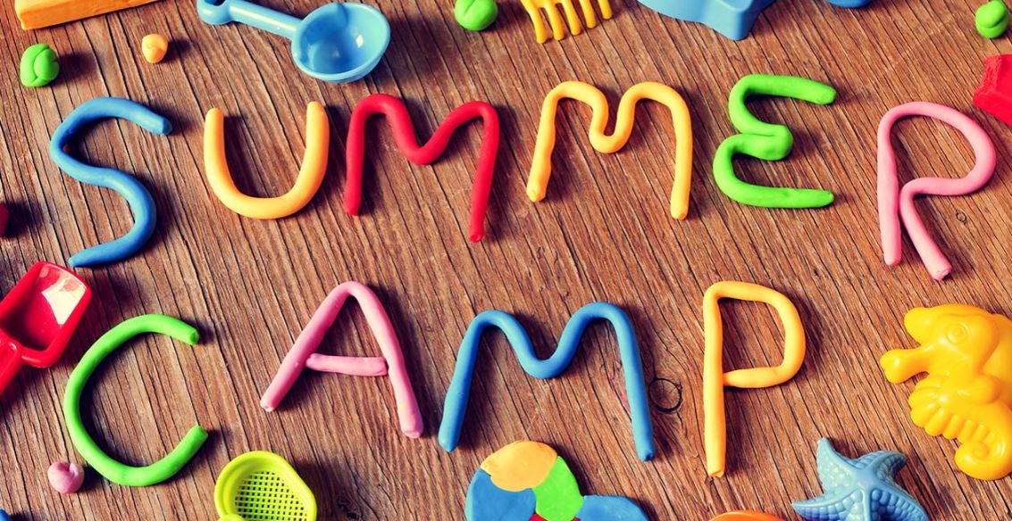 Summer camp written in colored play doh